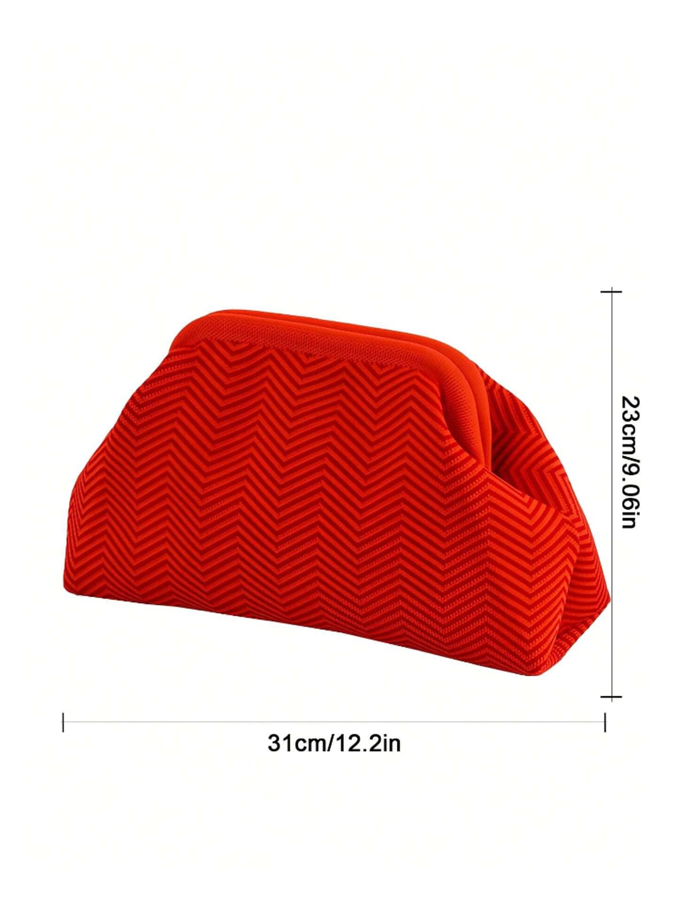 GORGLITTER Women's Dumpling Bag Clutch Purse Woven Ruched Handbags Crochet Purses Red One-Size