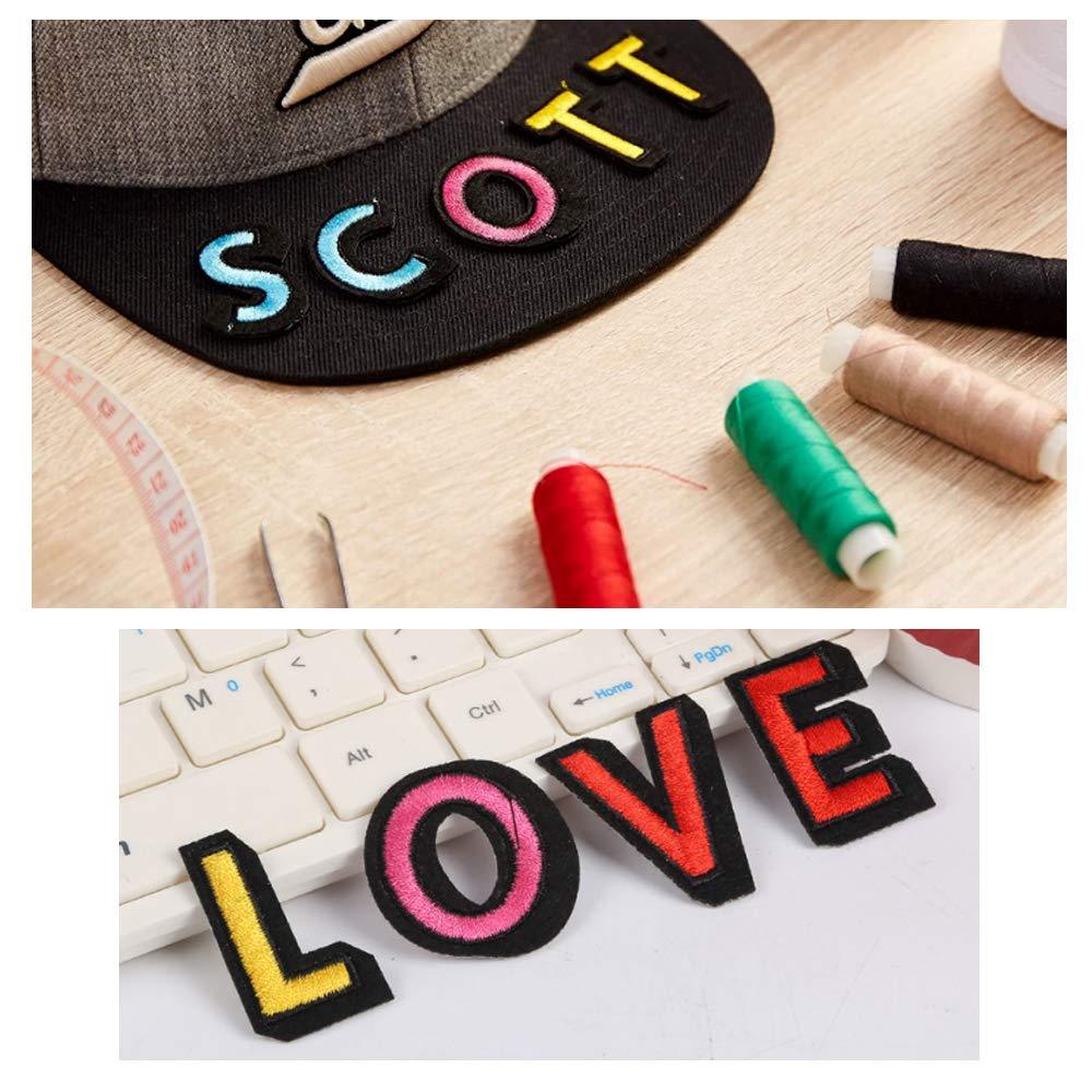 52 Lettres à Coudre Ou à Repasser Avec Bordure Noire - A-Z, Pour Customiser Vêtements, Sacs, Déco - 3