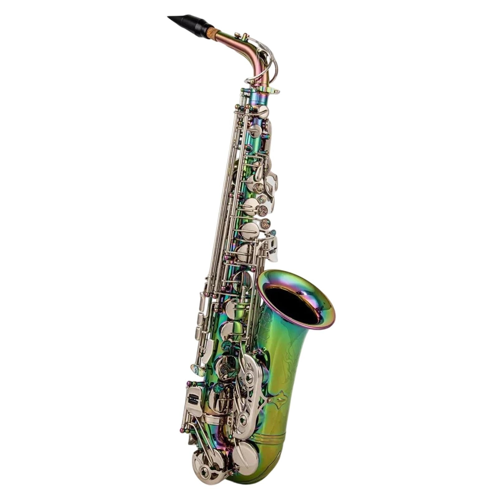 Sassofoni Sassofono Contralto In Mi Bemolle In Ottone Con Finitura Laccata Iridescente Fornito Custodia E Accessori