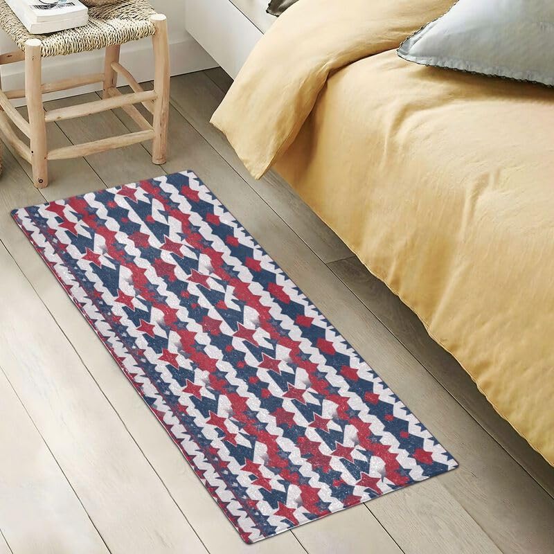 Miniatura 5 de America Flag Stars Stripes Non Slip Mat Machine Washable Entrance Rug Comfort Rugs for Kitchen,Floor,Office,Sink,Laundry