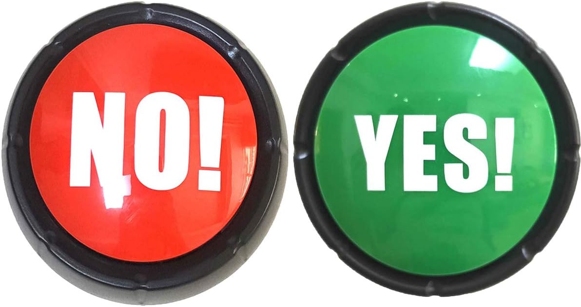 YES NO Button, No Button with Sound Yes Button for Desk Party Games Tools Holiday Supplies