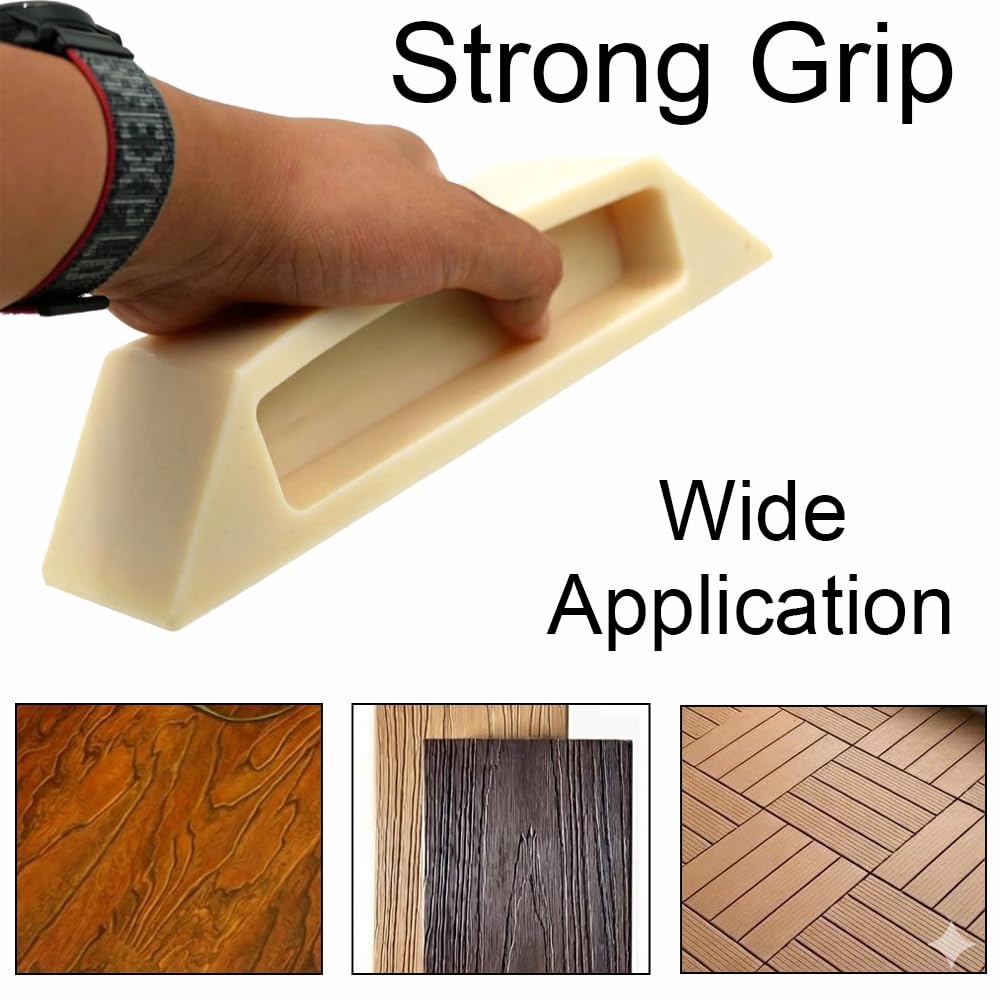 Herramienta de fijación de grietas en el suelo, agarrador de tablones con mazo y juego de almohadillas lavables, kit de reparación de suelos de madera para laminado, madera dura, suelos de vinilo y