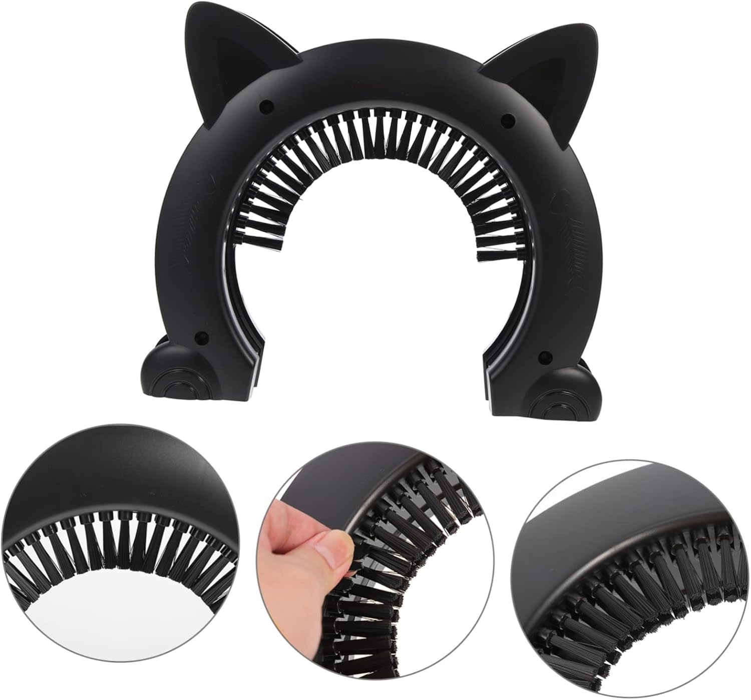 BESPORTBLE 1set Interior Pet Door for Cats and Dogs Material Grooming Brush Design Easy Access Cat Door for Homes for Interior Use