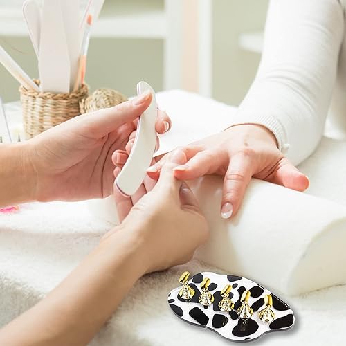 Miniatura 10 de 1 juego de soporte de uñas acrílicas con 42 piezas de masilla reutilizable, forma única, kit de uñas a presión para pintar, exhibición de uñas,