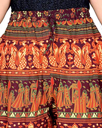 Image of Rajvila Women's Cotton Regular Fit Printed Palazzo for Women (P38NT 0007)