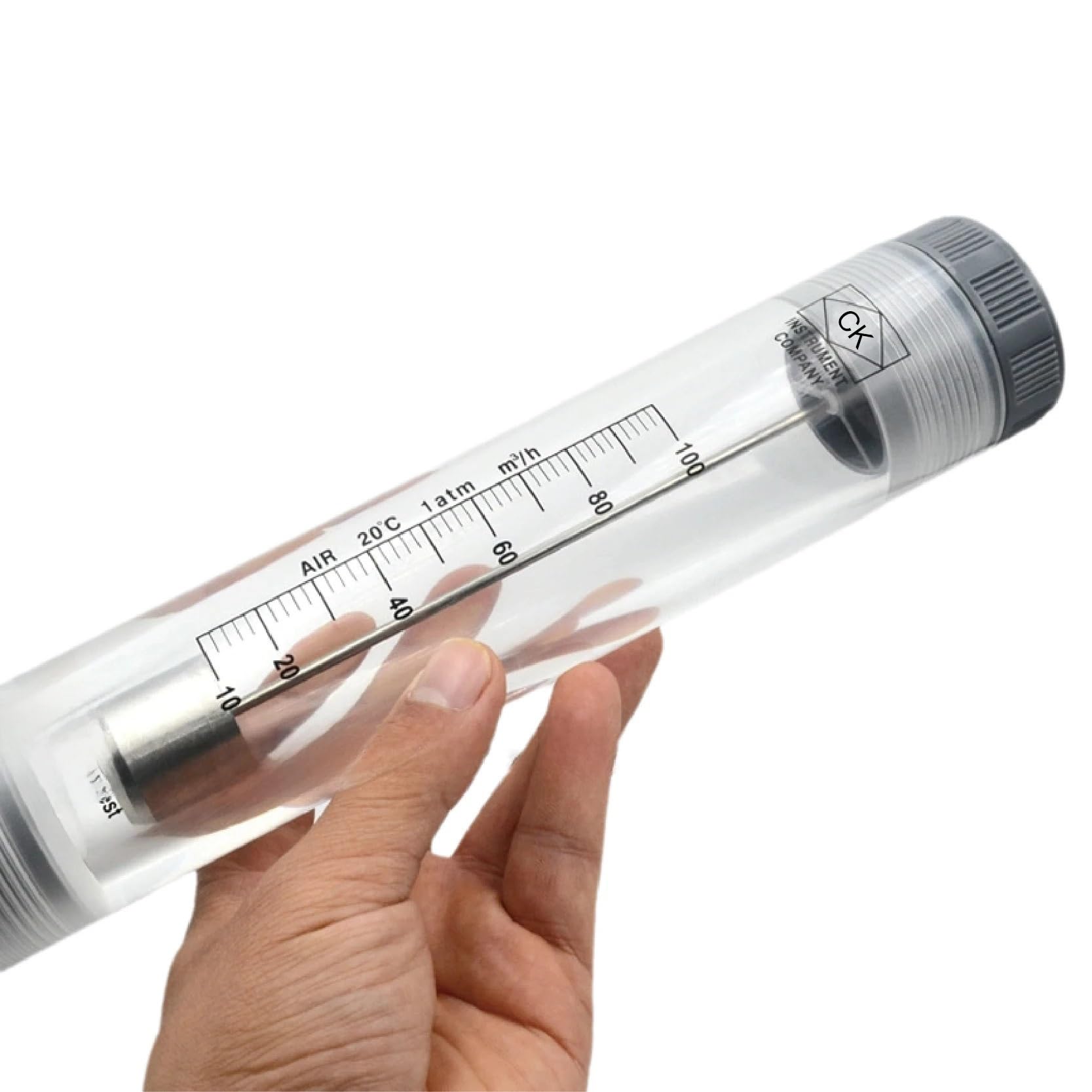 Medidor de Flujo rotámetro LZM-40G, medidor de Flujo de tubería acrílica for Agua Pura, Gas líquido, Industrial, mecánico Ajustable(1-10GPM 4-36LPM)