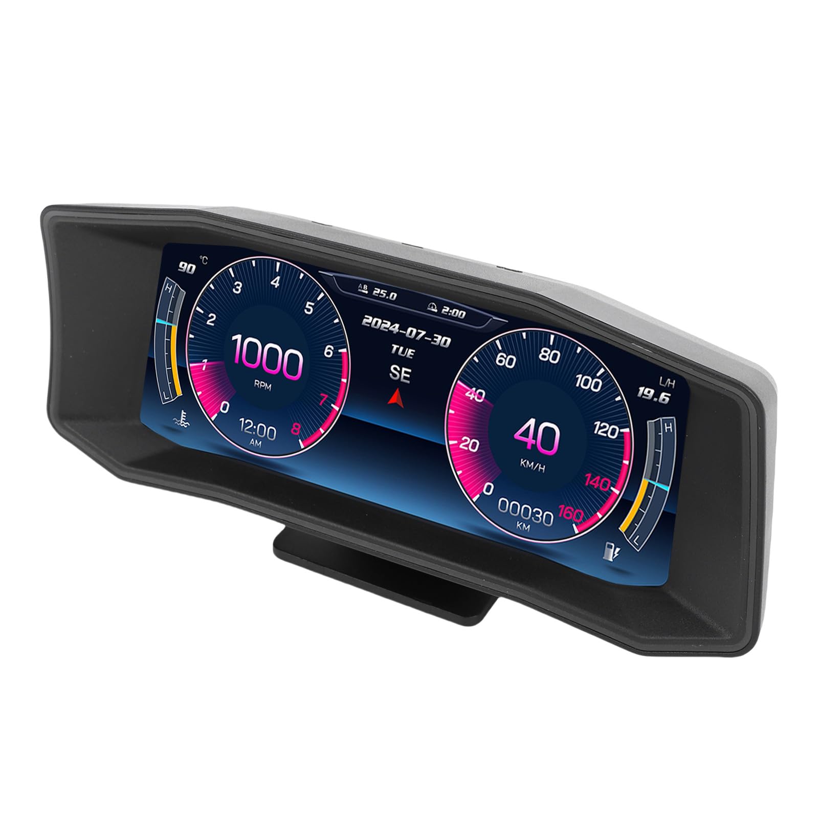 SIXRUN Samochodowy HUD Cyfrowy Prędkościomierz GPS Wyświetlacz Head Up z OBD II Plug and Play Wyraźny Alarm Przekroczenia Prędkości Projekcyjnej 12 Języków dla Samochodów Przetworniki Kempingi