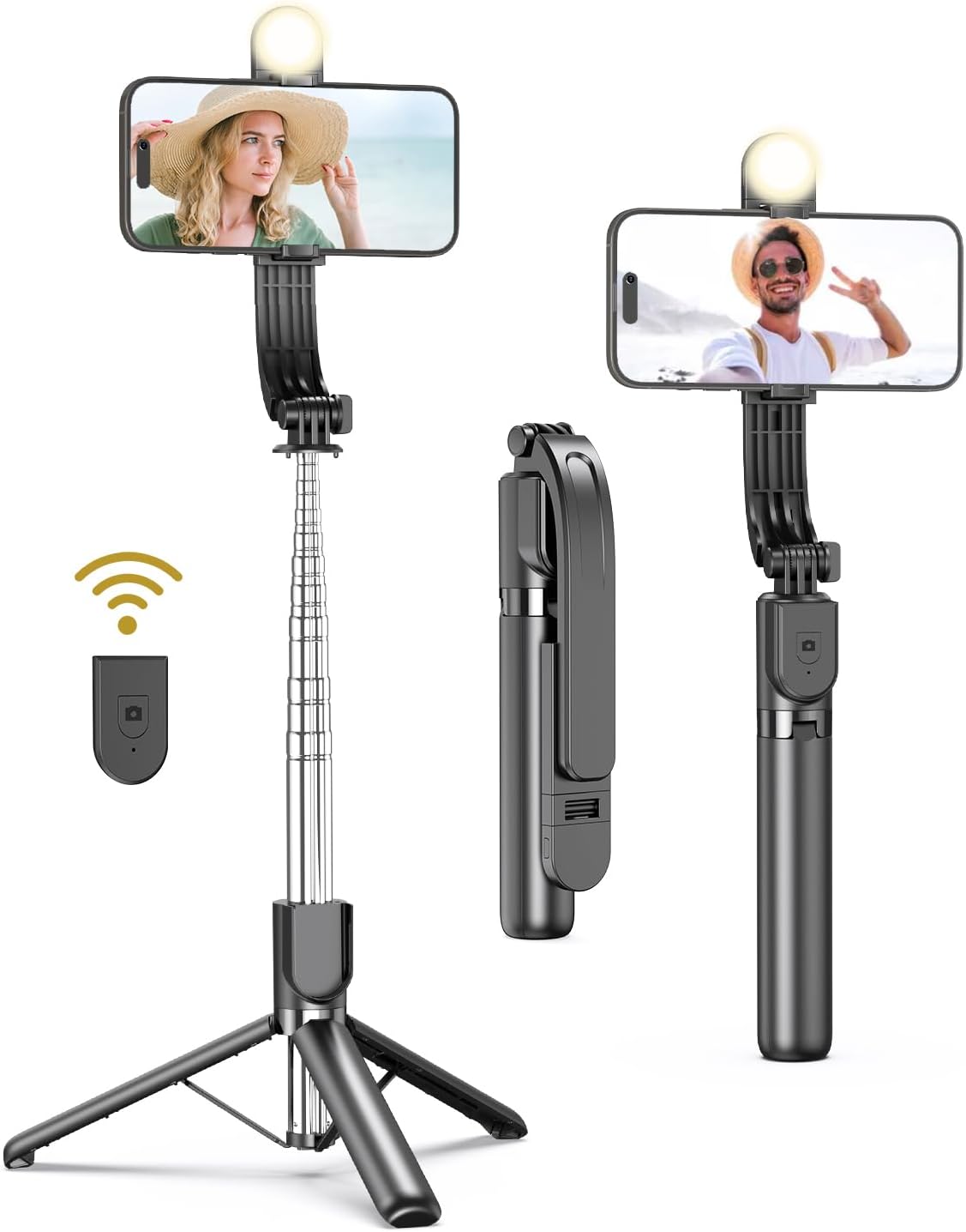 54” Cell Phone Tripod for iPhone, Extendable Selfie Stick with Wireless Remote, Selfie Stick Tripod with LED Light, Compatible with iPhone 15/14/14 pro/13/12/11/XS Max/XS/XR/X and Android Phone 54” Cell Phone Tripod for iPhone, Extendable Selfie Stick with Wireless Remote, Selfie Stick Tripod with LED Light, Compatible with iPhone 15/14/14 pro/13/12/11/XS Max/XS/XR/X and Android Phone