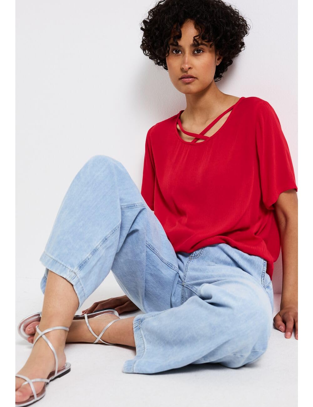 Street One A345730 Blusa con Detalle de Cinta Mujer (Pack de 1)