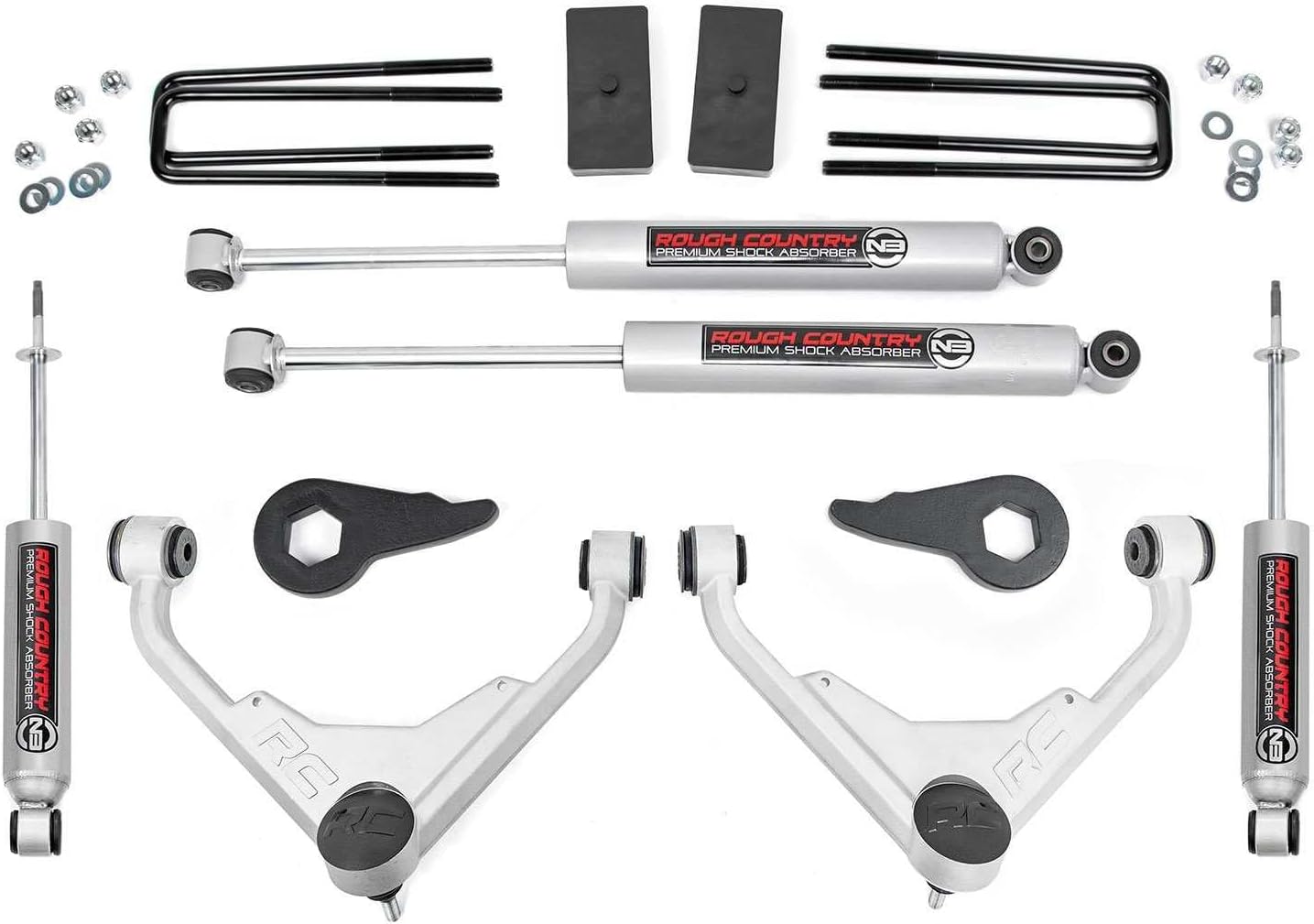 Rough Country3" Lift Kit for 2001-2010 Chevy/GMC 2500HD | FT Codes - 8596N2