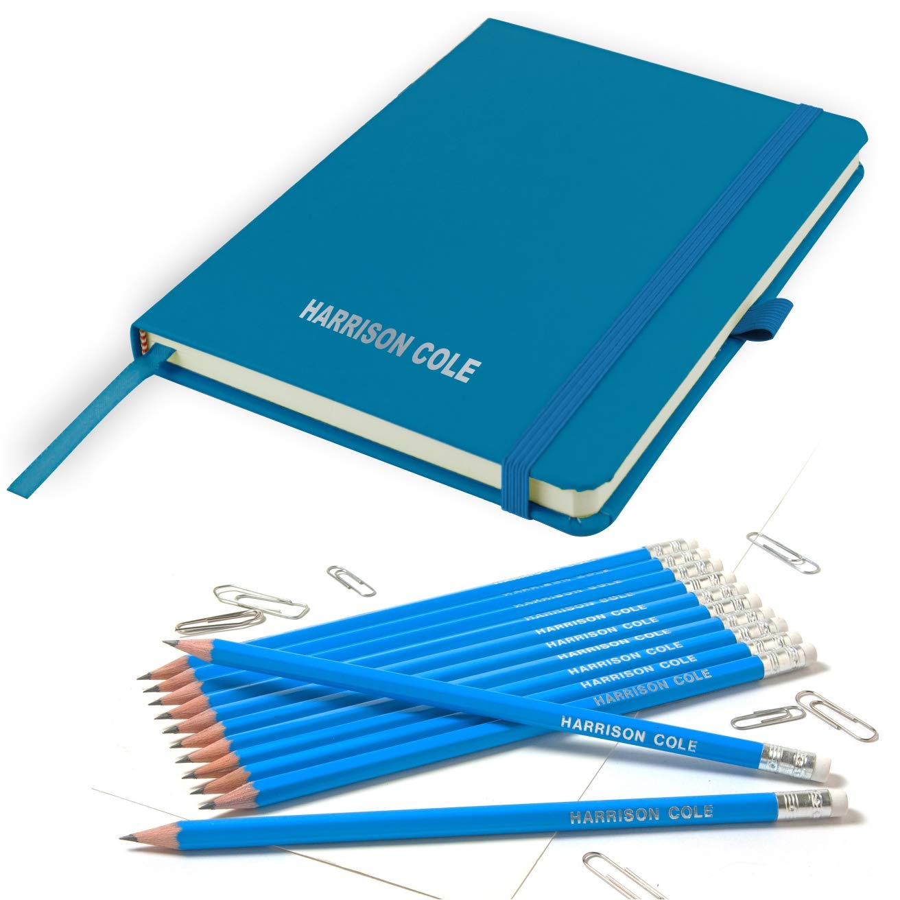 That's My Pencil Personalised Notebook and Matching Pencils -Printed with Name (Ocean Blue)