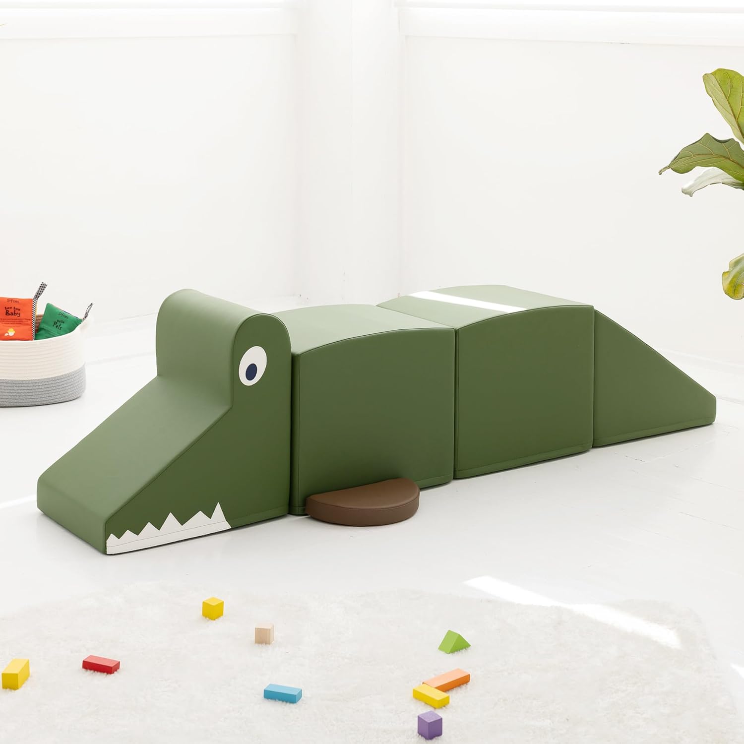 Sprogs Foam Crocodile Bench – Fun and Functional Seating for Preschool, Daycare, and Home Play Areas
