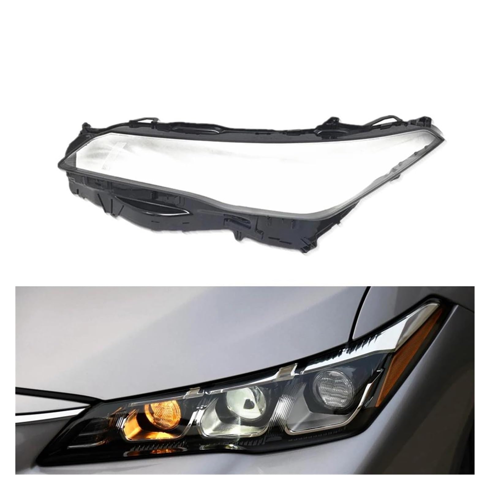 Coche Lámpara Cubierta Para Toyota Para Avalon 2019 2020 Cubierta De Faro Lente Faro De Coche Cristal Repuesto Pantalla Lámpara De Carcasa De Coche(Left Side)
