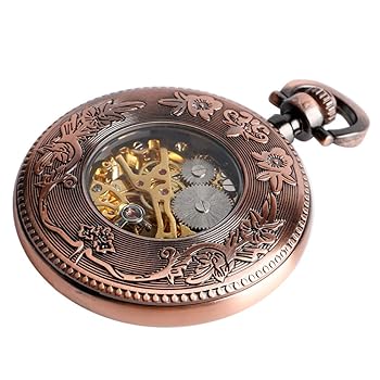 Amazon.co.jp: 懐中時計 クラシカル 銅 メカニック手巻き懐中