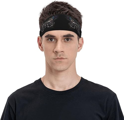 Miniatura 9 de Science Butterfly Printed Sports Headband,Sweatband Soft and Comfortable,Breathable and Sweat-Wicking,Good Elasticity for Running,Cross
