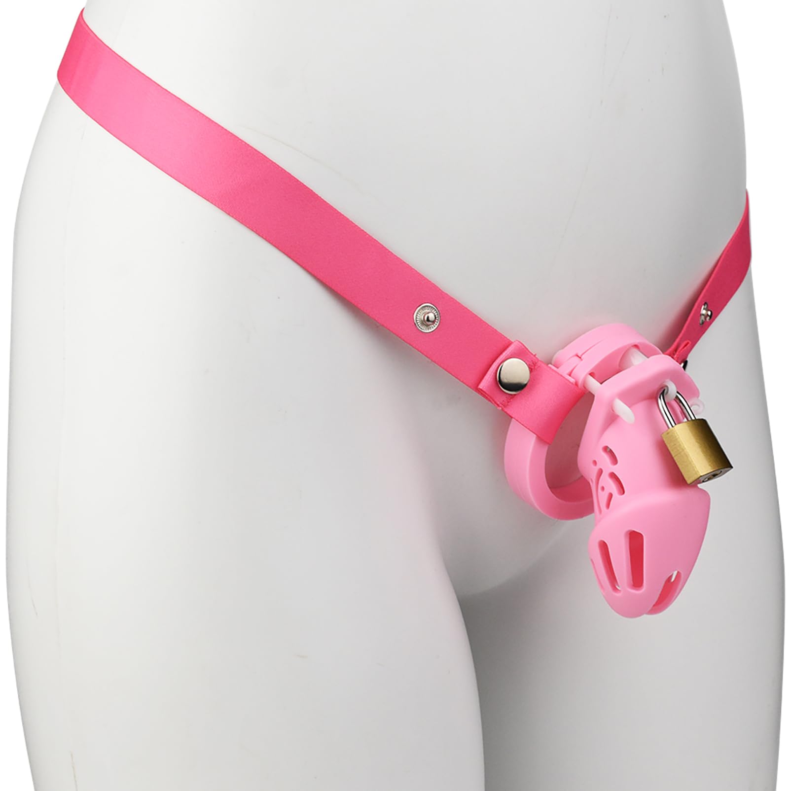 Cage de chasteté en silicone pour hommes avec ceinture ajustable ABS, Cage inversée SM Fétiche Pénis Bondage Sex Toys