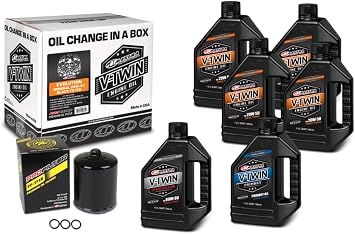 V-Twin Oil Change Kit Mineral w/Black Filter, Evolution
