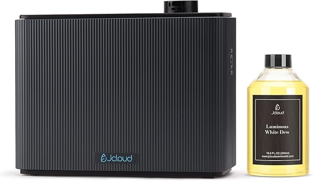 JCLOUD Smart Scent Air Machine 1000ML, Hotel Scent Diffuser Cover Up to 4500 Sq. Ft., Black & Luminous White Dew Diffusers Oil 500ML - Inspired by The Westin Hotel Scent