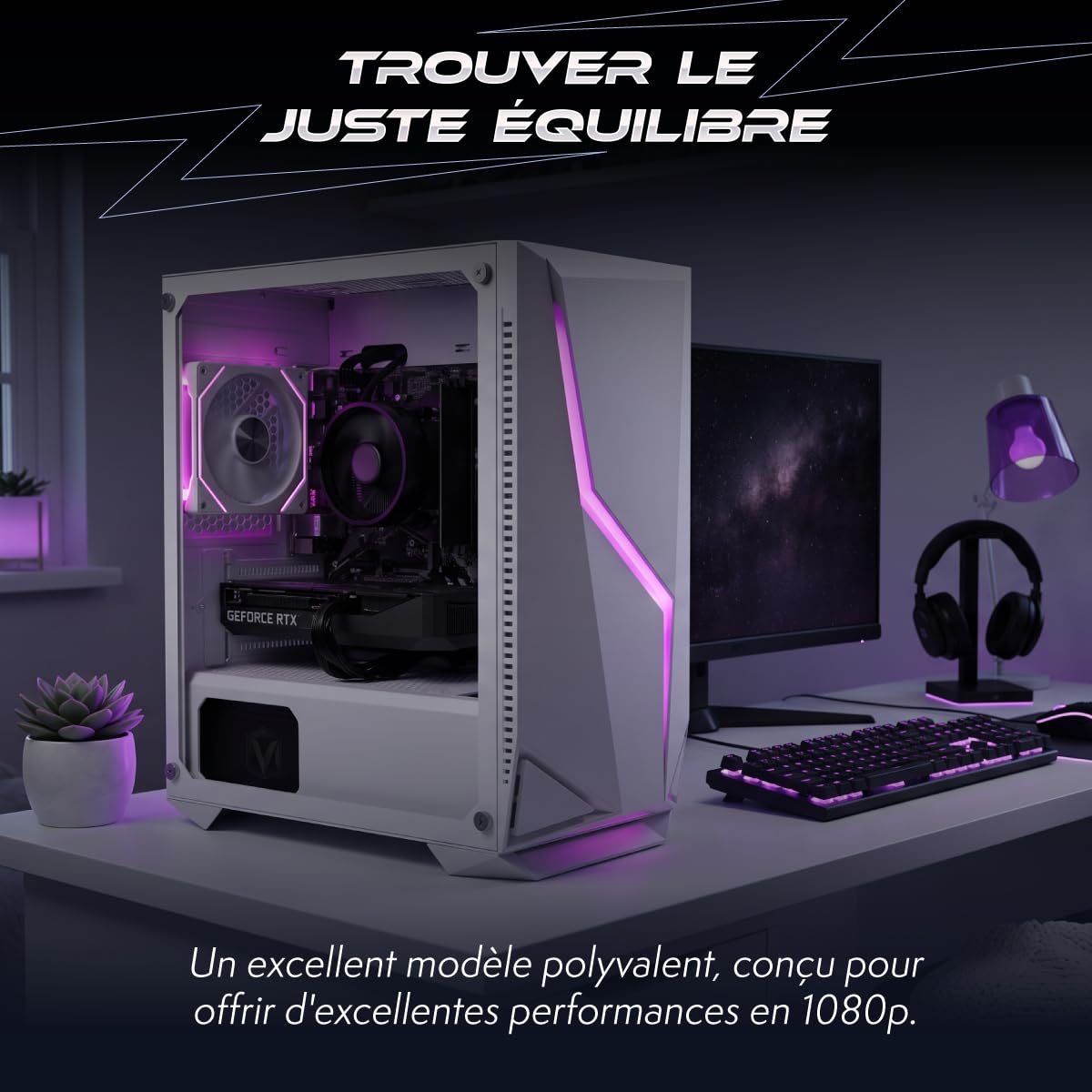 Vibox Gaming PC - AMD Ryzen 5 5500, AMD Radeon RX 9070 12GB, 16GB RAM, 1TB SSD, Windows 11, WiFi 6 + Bluetooth 5.4