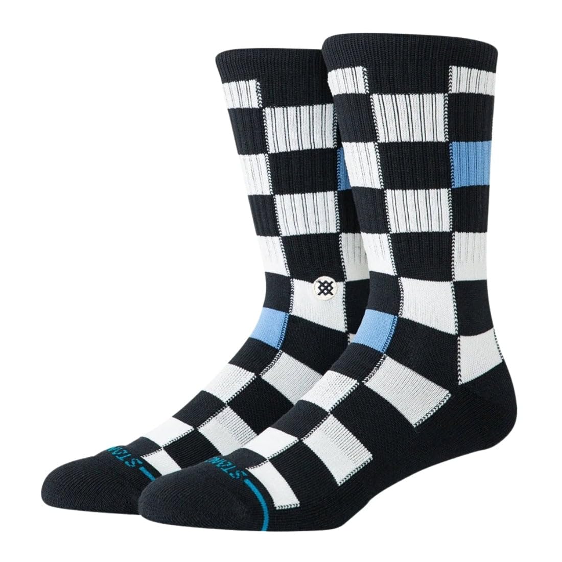Stance Chef Check Crew Socks - Black Size M (UK5-7.5)