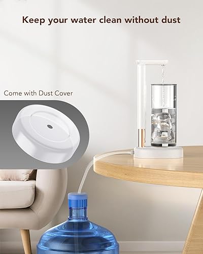 Miniatura 5 de Nerveol - Dispensador de botellas de agua de escritorio, dispensador de agua de 5 galones, bomba eléctrica portátil para botellas universales de 1 a