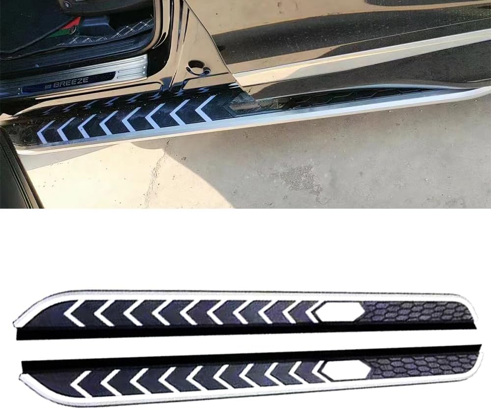 Running Boards for Audi Q7 2016-2025 | 2PCs Aluminum Fixed Side Steps | No Drill Bolt-On Kit | Rail Board SUV Accessories White (1 Set) (RY)