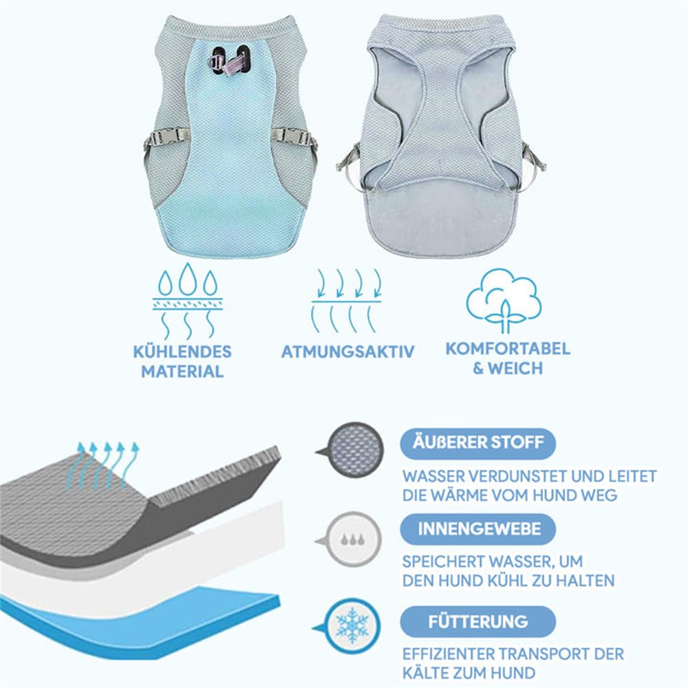 hundeliebling PetCool Kühlweste für Hunde Sonnenschutz-Kühlweste für Hunde, reflektierende Kühlweste