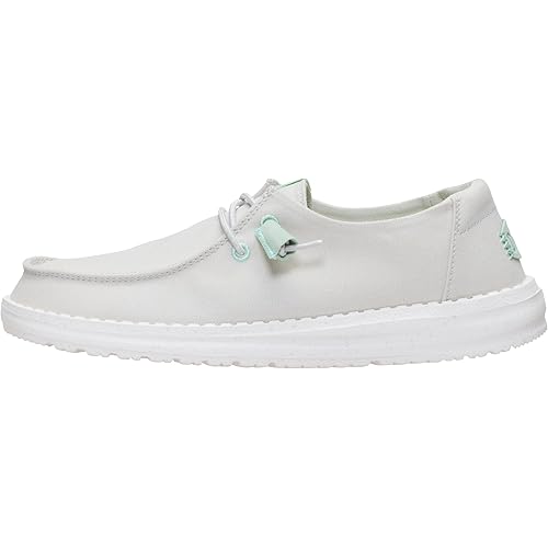 HEYDUDE Wendy Canvas Grey Size 8, Women’s Shoes, Slip-on Loafers, Comfortable & Light-Weight