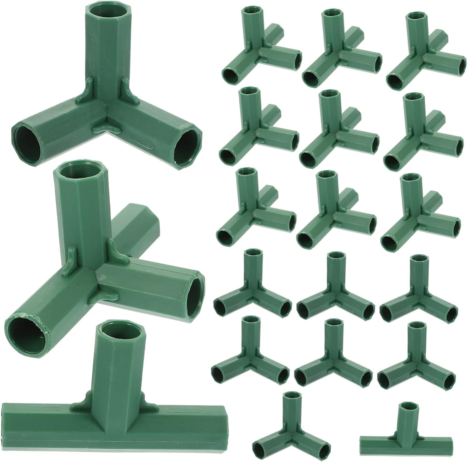 Greenhouse Spare Parts 20pcs Gardening Frame Connectors Plant Stake Support Fencing Joint