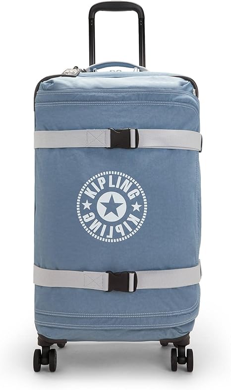 review Kipling Spontaneous Medium Rolling Luggage Brush Blue C