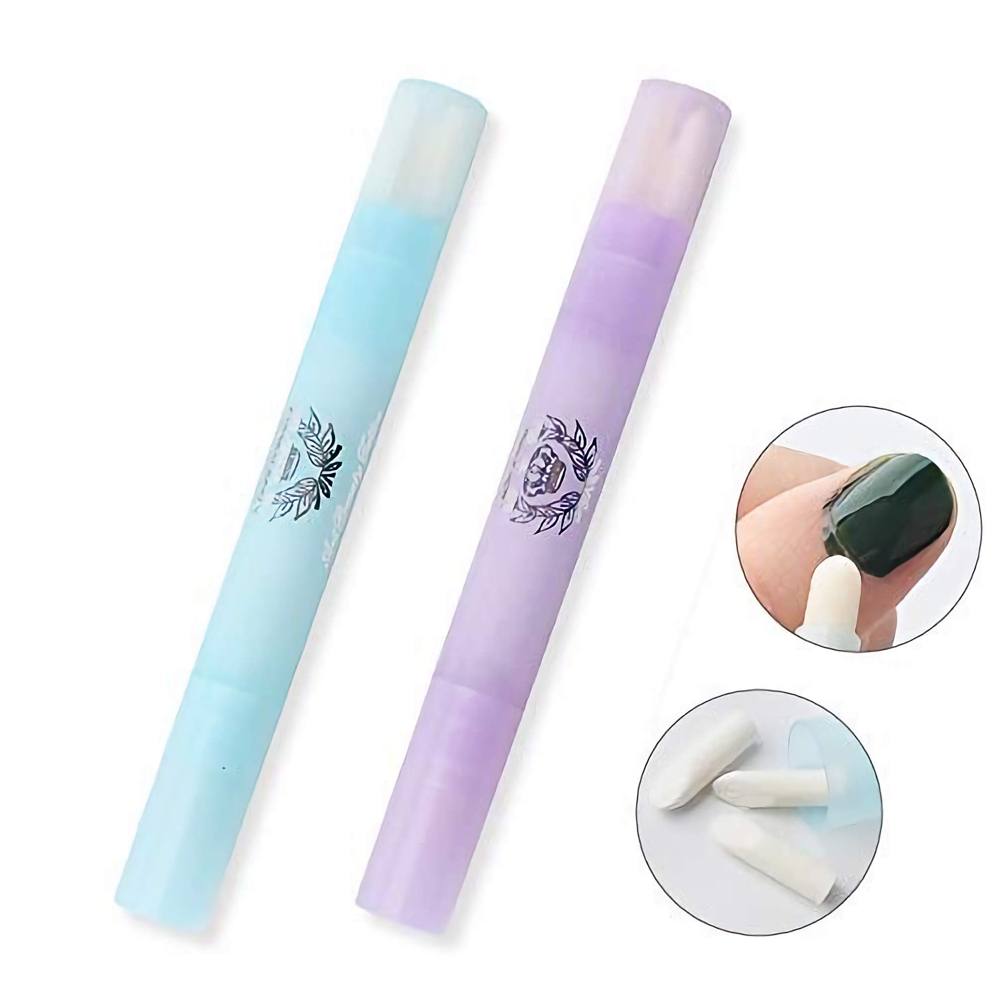 iwobi 2 Pezzi Penna Correggi Smalto,Penna per Unghie/Penna Correttore per Smalto con 3 Punte di Ricambio, Acetone