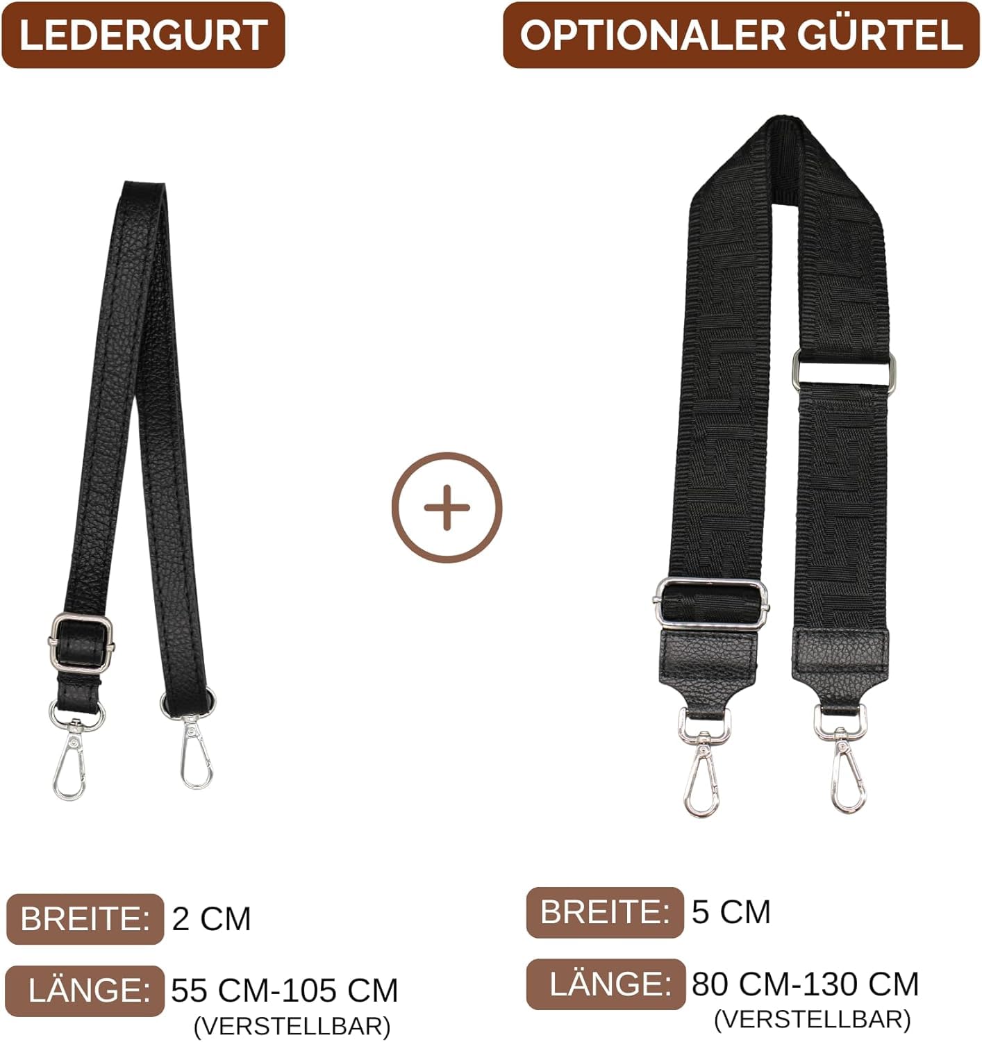 Brise Art AFIA Damen Bauchtasche Echtleder Handgefertigt Crossbody Bag | Damen Umhängetasche, Echtes Leder, Schultertasche mit Ledergurt & wahlweise gemustertem Riemen, 3 Fächer, Made in Italy