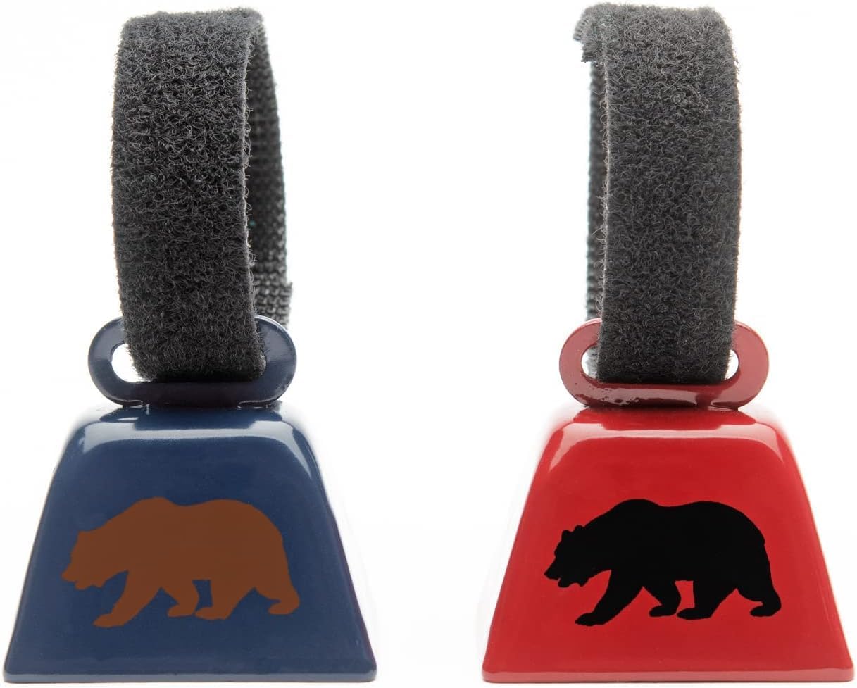 Bevin Bells Bear & Wildlife Warning Bells w/Straps (2-Pack) / Made from Metallic Copper/Wedding Bells/Sports Cheering/Hiking & Biking/Noise Makers w/Flat Loop Handle/Made in CT, USA