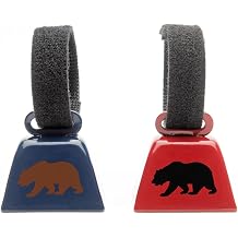 Bevin Bells Bear & Wildlife Warning Bells w/Straps 2-Pack / Made from Metallic Copper/Wedding Bells/Sports Cheering/Hiking & Biking/Noise Makers w/Flat Loop Handle/Made in CT, USA