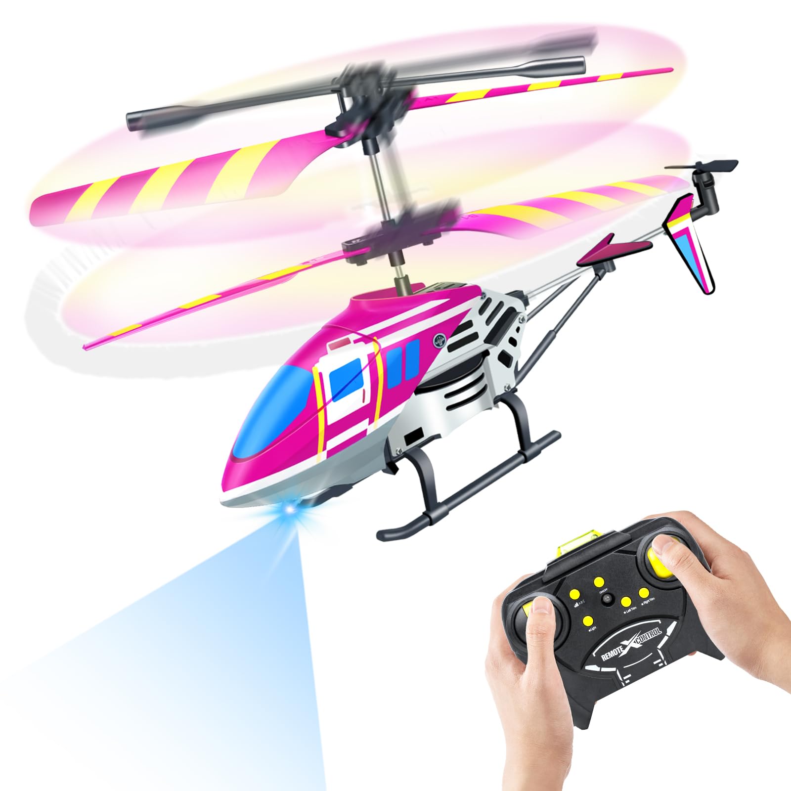 Ynanimery Remote Control Helicopter, RC Helicopters for Kids, 2.4GHz Radio Controlled Indoor Helicopter Toy with 3.5 CH & LED Light & Gyro, Gift for Boys Girls Beginner
