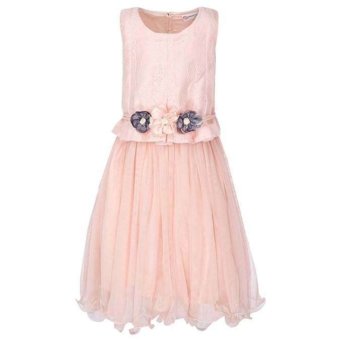 Peppermint Girls' Dress (Pack of 2)(LTPDRS21624849_Peach_90