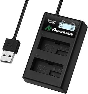 LP-E8 Battery Charger,Powerextra USB Charge with LCD Display for Canon Rebel T3i, T2i, T4i, T5i, Canon EOS 550D, EOS 600D, EOS 650D, EOS 700D, Kiss X5,X4,Kiss X6 Digital Camera