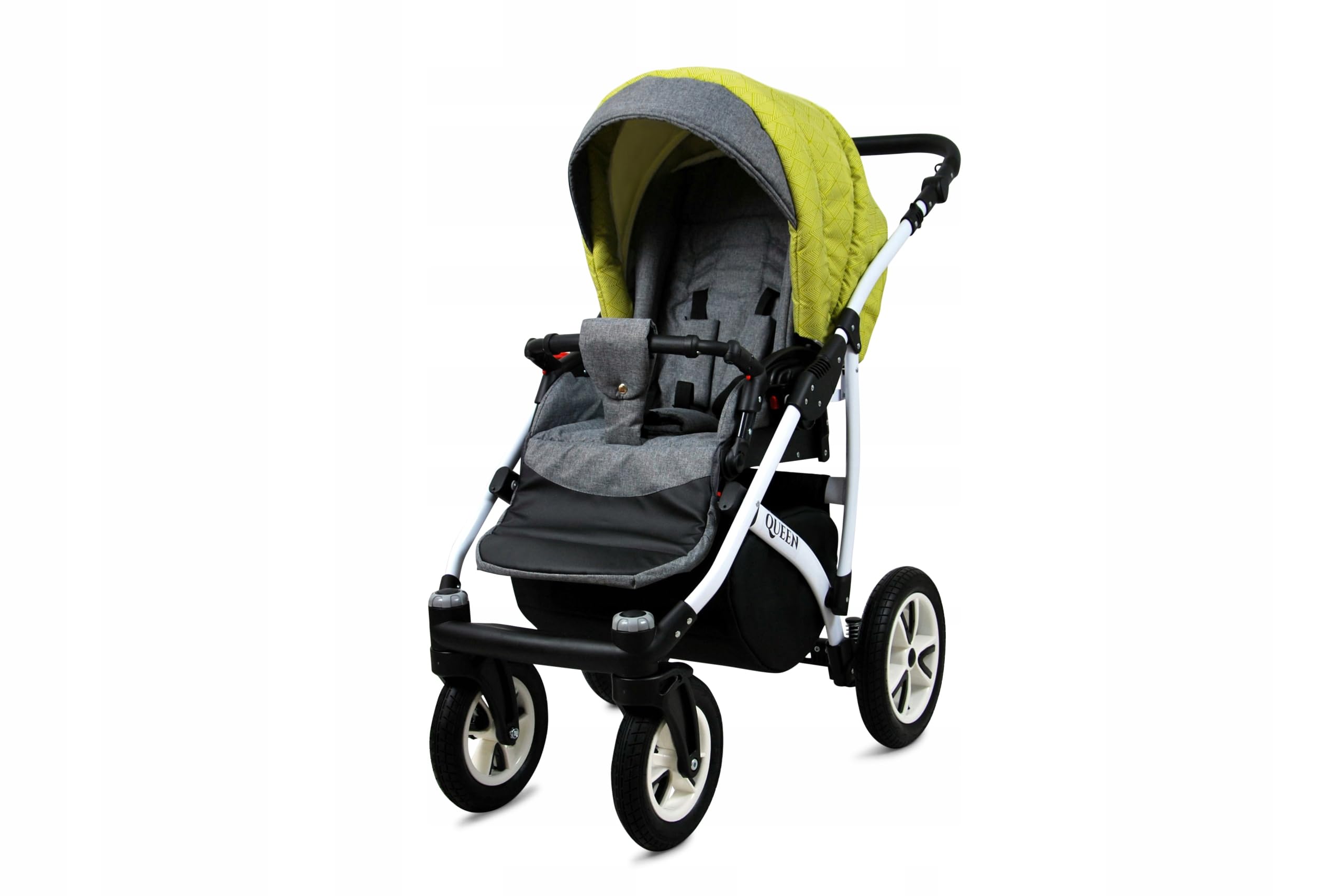 BabyLux Passeggino 3 in 1 Queen - Set Completo con Navicella, Seggiolino Auto, Borsa e Copertura Antipioggia