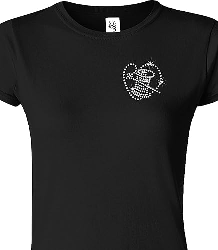 Miniatura 4 de Rhinestone Genie Plantilla magnética de diamantes de imitación de 4 pulgadas, corazón de bobina e hilo, color negro