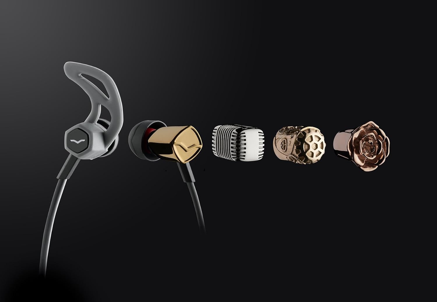 V-Moda Forza in-Ear Headphones with 3-Button Remote and Microphone – Compatible with Samsung and Android Devices, Black