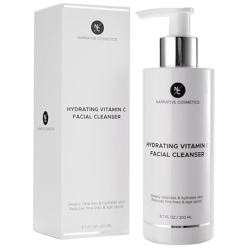 Limpiador facial con vitamina C, limpiador facial a base de agua definitivo para mujeres, antienvejecimiento y suave para todo tipo de piel, 6.7