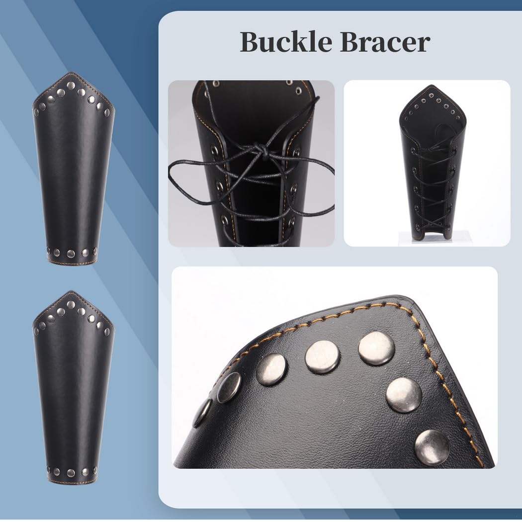 5 pezzi Black Knight medievale Cosplay Outfit per uomo, cintura rinascimentale in pelle, mantello a mezza spalla, bretelle con fibbia, armatura per spalle steampunk per eventi, nero, taglia unica