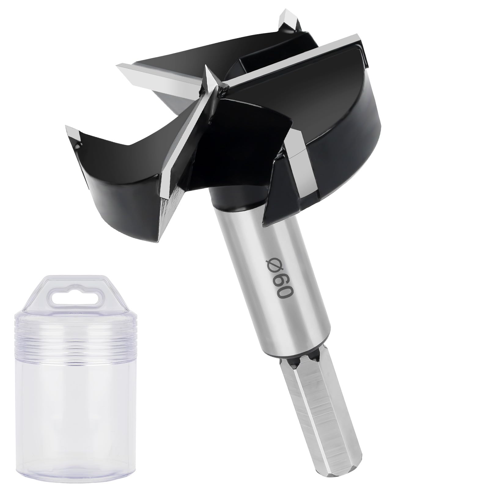 Mèche à Bois Carbure 60mm - Queue 9mm - Pour Perceuse, Bois Et Plastique