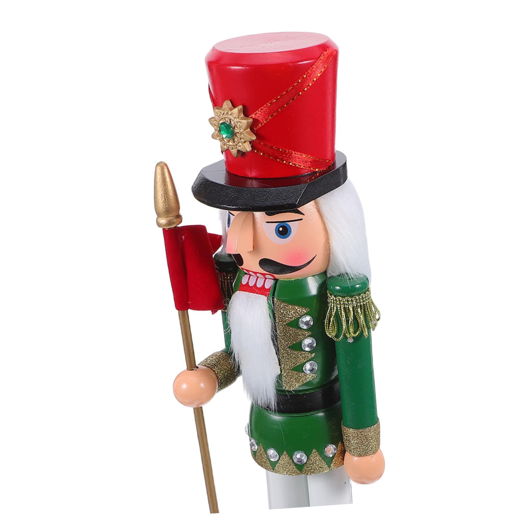 ULTECHNOVO Holz Nussknacker Soldat Figur Kleine Traditionelle Weihnachts Dekoration Handgefertigt aus Edlem Material für Schreibtisch und Regal