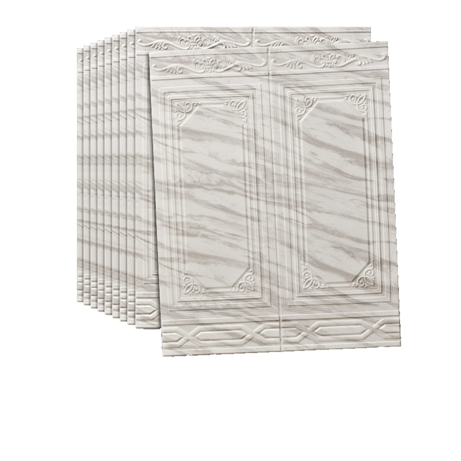 Paneles de pared 3D para dormitorio, revestimiento de espuma impermeable, 10 piezas, 70 x 90 cm