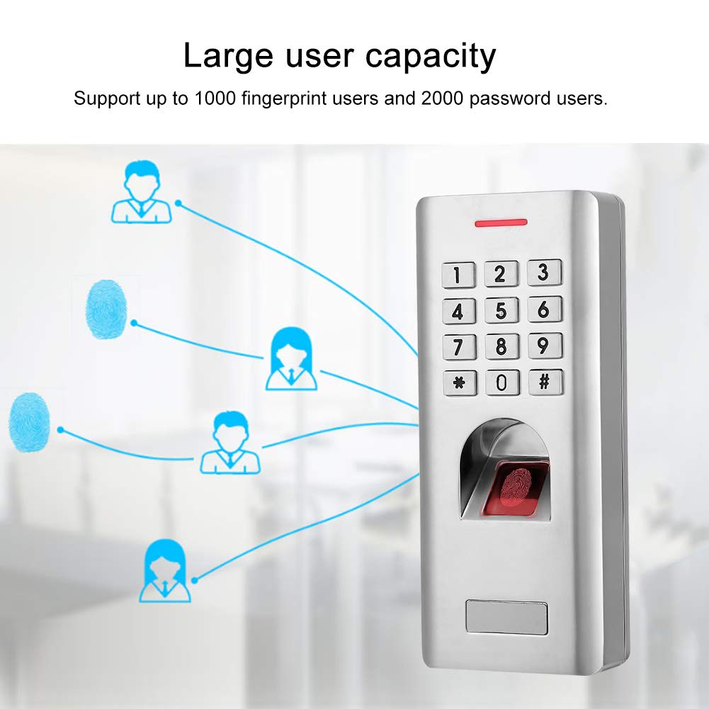 Cryfokt Controllo Accesso Porta con Password Biometrica per Impronte Digitali IP66 per Esterni con Interfaccia Wiegand 26