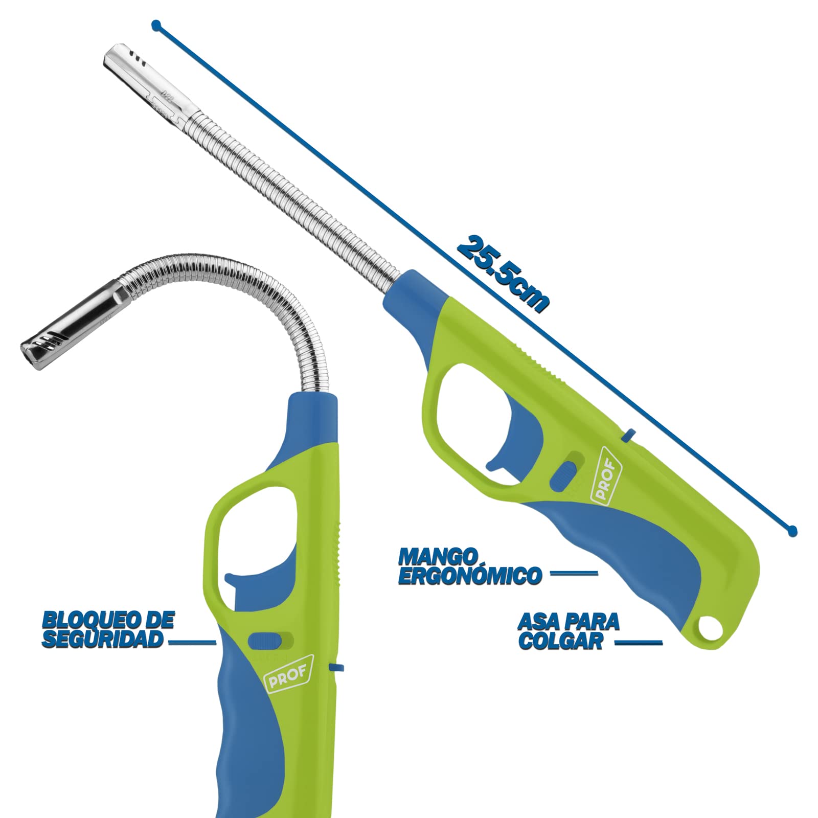 Encendedores de Cocina con Gas Precargado, Cuello Flexible, 4 Uds
