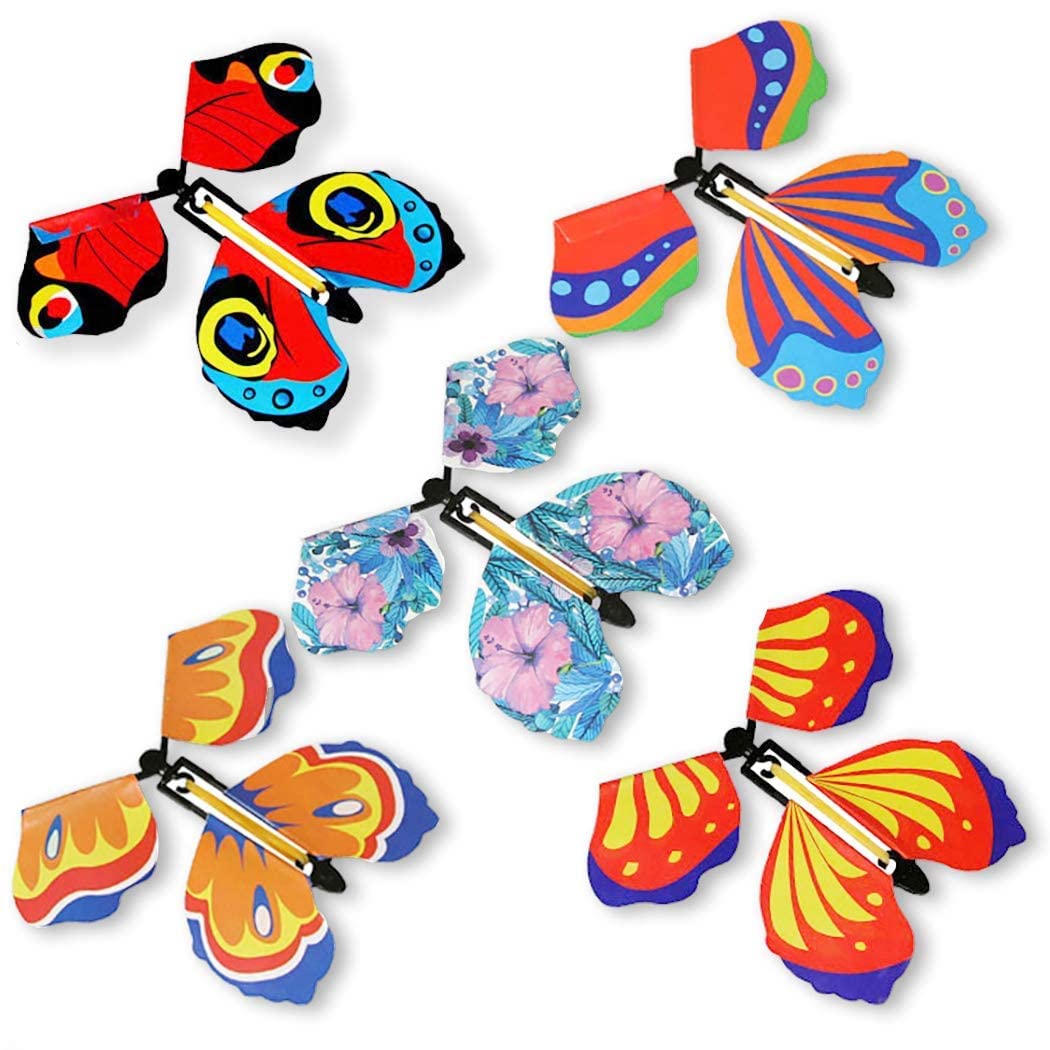 KESI ORNAMENTS Kid 25 Pcs Magic Butterfly Fairy Flying Toy Wind Up In Book Rubber Band Powered Decoration For Colorful Greeting Card Surprise For Marriage Weeding Function Best Birthday Gift Multi (B0BC526XRP) Amazon Price History, Amazon Price Tracker