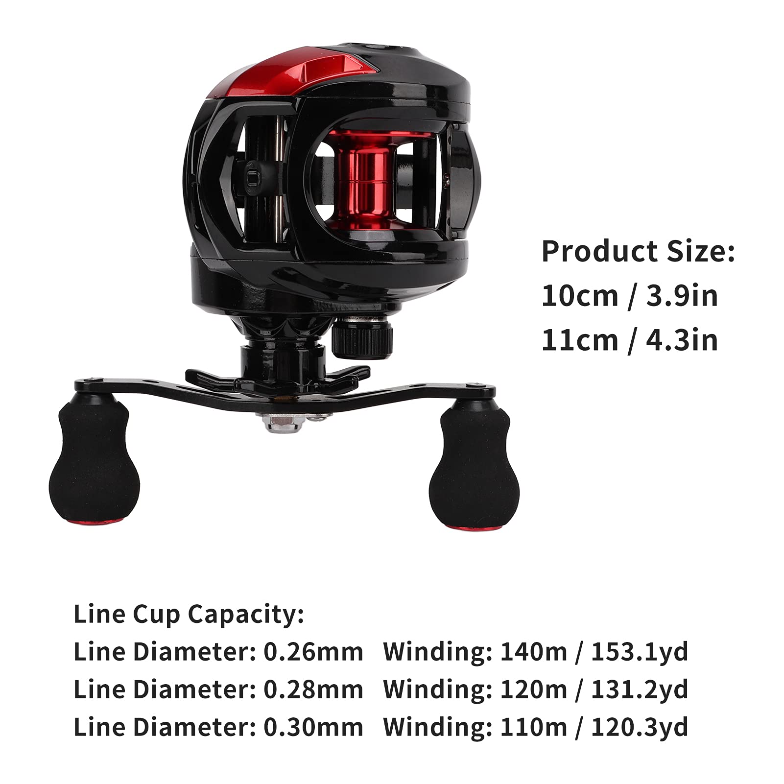 VBESTLIFE Carrete De Baitcasting De Aleaci¨®n De Aluminio AE2000 18LB, Carrete De Baitcasting De Alta Velocidad 7.2: 1 con Freno Magn¨¦Tico Ajustable De 9 Velocidades par