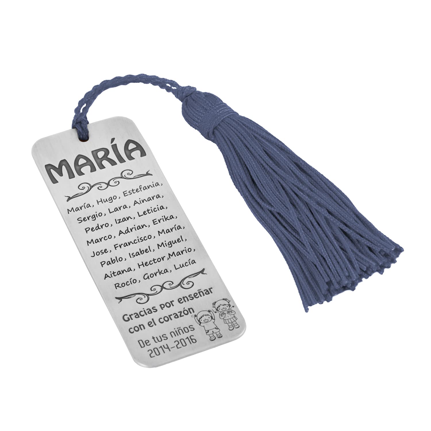 S&S Segnalibro per insegnante. e Argento, colore: blu, cod. 1501/7699_62